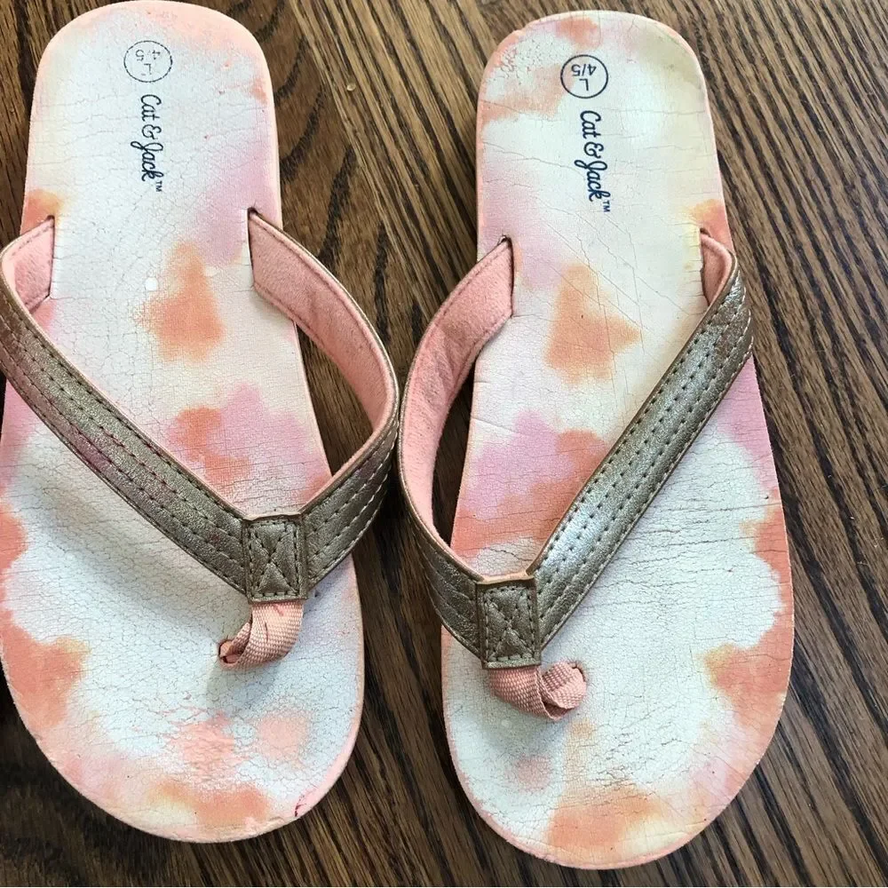 Cat &‎ Jack pink slip on summer shoes girls size 4/5